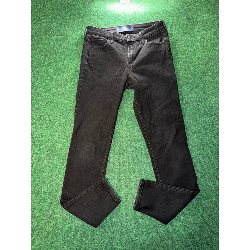 Hollister Womens Mid-Rise Super Skinny Jeans Black Soft Stretch W27 L30 Size 5L